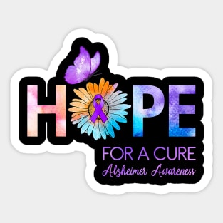 Hope For A Cure Alzheimer Awareness Gift Sticker